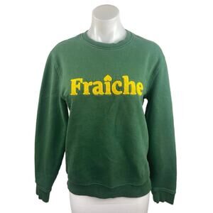 Stanley Stella Green Fraiche Pullover Oversized Sweater Sweatshirt Top Size XS